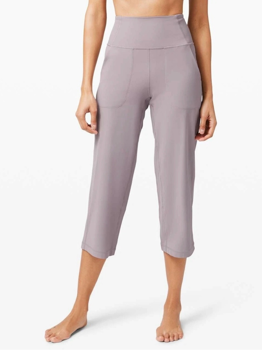 lululemon athletica High-Rise Cropped Wide-Leg Capris - Light Mauve